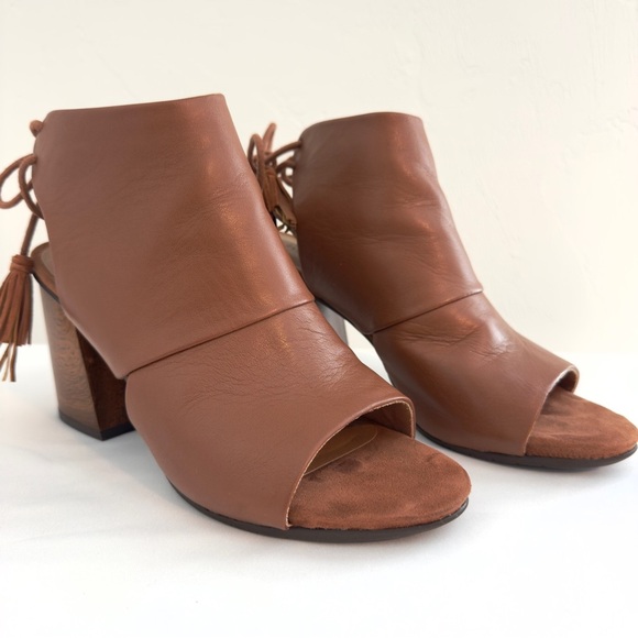 Kenneth Cole Reaction Reach The Stars Block Heel Sandals 8.5 Brown - Picture 3 of 15